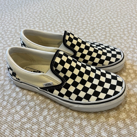Black and White Checkerboard Vans - Picture 1 of 6